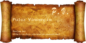 Pulcz Vincencia névjegykártya